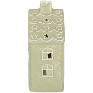 Portacandele decorativo Clayre & Eef 6CE2328 Casa 11x9x21 cm