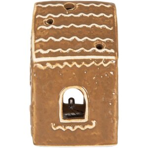 Decorazione casa con LED Clayre & Eef 6CE2330 8x6x10 cm Marrone Bianco