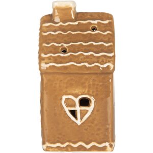 Decorazione casa con LED Clayre & Eef 7x6x12 cm Marrone e Bianco