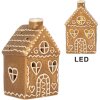 Decorazione casa con LED Clayre & Eef 7x6x12 cm Marrone e Bianco