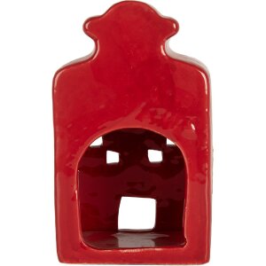 Portacandele decorativo Clayre & Eef 6CE2336 a forma di casetta 8x7x13 cm