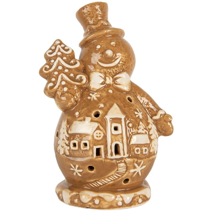 Decorazione Pupazzo di Neve Clayre & Eef 6CE2348 11x8x16 cm