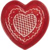 Piccolo piatto in ceramica Clayre & Eef 6CE2359 17x17x3 cm Rosso Bianco