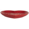 Piccolo piatto in ceramica Clayre & Eef 6CE2359 17x17x3 cm Rosso Bianco