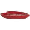 Piccolo piatto in ceramica Clayre & Eef 6CE2359 17x17x3 cm Rosso Bianco