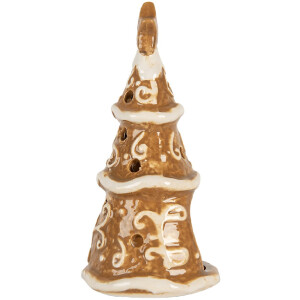 Portacandele a forma di albero di Natale Clayre & Eef 6CE2361 Ø 8x15 cm