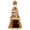 Portacandele a forma di albero di Natale Clayre & Eef 6CE2361 Ø 8x15 cm