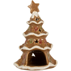 Portacandele Albero di Natale Clayre & Eef 6CE2362 11x8x17 cm