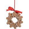 Clayre & Eef 6PR5414 Decorazione Appeso Omino di Pan di Zenzero 10x2x10 cm Marrone e Bianco