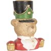 Portacandele Orso Clayre & Eef 6PR5752 9x6x10 cm Marrone e Rosso