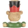 Portacandele Orso Clayre & Eef 6PR5753 9x6x10 cm Marrone e Verde