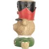 Portacandele Orso Clayre & Eef 6PR5753 9x6x10 cm Marrone e Verde