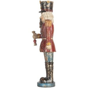 Clayre & Eef 6PR5758 Decorazione Schiaccianoci 7x6x21 cm Rosso e Blu