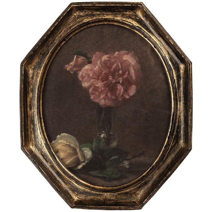 Cornice per foto Clayre & Eef 6PR5798 25x3x30 cm Nero e Oro