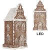 Clayre & Eef 6PR5806 Decorazione Casa con LED 17x15x35 cm Marrone-Bianco