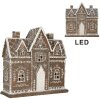 Clayre & Eef 6PR5814 Decorazione Casa con LED 26x10x25 cm Marrone Bianco