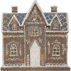 Clayre & Eef 6PR5814 Decorazione Casa con LED 26x10x25 cm Marrone Bianco