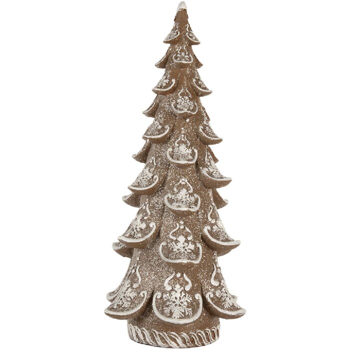 Decorazione Albero di Natale Clayre & Eef 6PR5816 19x19x40 cm Marrone e Bianco