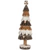 Clayre & Eef 6PR5819 Decorazione Albero di Natale Ø 12x39 cm Marrone-Bianco