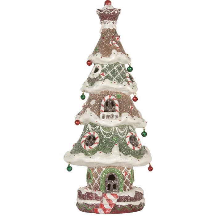 Clayre & Eef 6PR5828 Albero di Natale con LED 15x12x36 cm