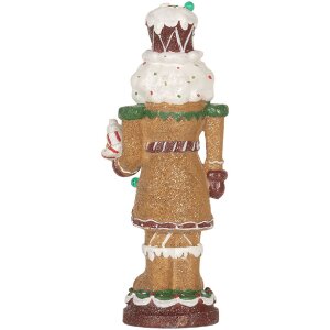 Clayre & Eef 6PR5829 Decorazione Schiaccianoci con LED 13x10x31 cm