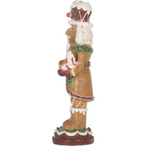 Clayre & Eef 6PR5829 Decorazione Schiaccianoci con LED 13x10x31 cm