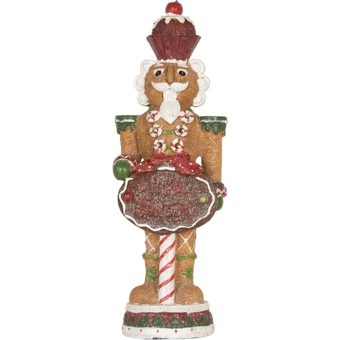 Clayre & Eef 6PR5831 Decorazione Schiaccianoci con LED 12x10x35 cm