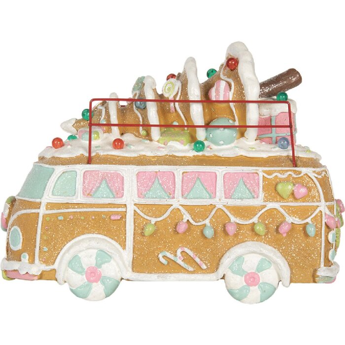 Clayre & Eef 6PR5837 Decorazione Bus con LED 31x12x23 cm