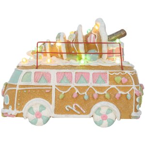 Clayre & Eef 6PR5837 Decorazione Bus con LED 31x12x23 cm