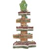 Clayre & Eef 6PR5838 Albero di Natale Decorativo con LED 15x15x29 cm Marrone-Rosso