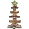 Clayre & Eef 6PR5838 Albero di Natale Decorativo con LED 15x15x29 cm Marrone-Rosso