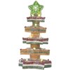 Clayre & Eef 6PR5838 Albero di Natale Decorativo con LED 15x15x29 cm Marrone-Rosso