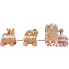 Clayre & Eef 6PR5839 Decorazione Treno 33x10x15 cm Marrone-Rosso