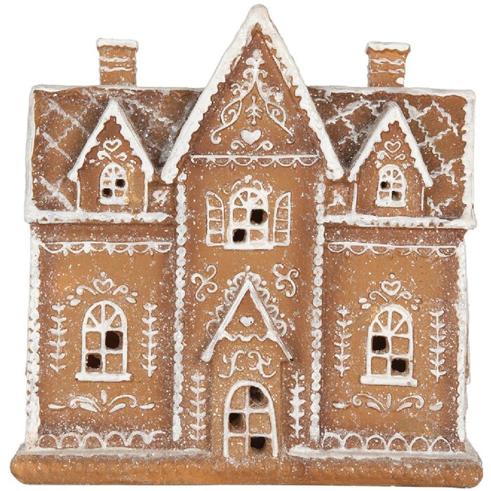 Decorazione Casa con LED Clayre & Eef 6PR5841 21x8x20 cm Marrone/Bianco