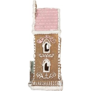 Clayre & Eef 6PR5842 Decorazione Casa con LED 9x7x18 cm Marrone-Rosa