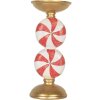 Portacandele con LED Clayre & Eef 6PR5850 Ø 10x23 cm Oro Bianco