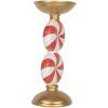 Portacandele con LED Clayre & Eef 6PR5850 Ø 10x23 cm Oro Bianco
