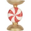 Portacandele con LED Clayre & Eef 6PR5851 Ø 10x16 cm Oro Bianco