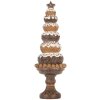 Clayre & Eef 6PR5852 Decorazione Albero di Natale Ø 11x33 cm Marrone & Bianco