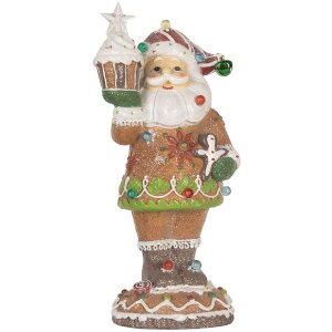 Clayre & Eef 6PR5853 Decorazione Babbo Natale con LED...