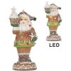 Clayre & Eef 6PR5853 Decorazione Babbo Natale con LED 15x13x32 cm