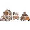Clayre & Eef 6PR5856 Decorazione Treno 33x10x15 cm Marrone e Bianco