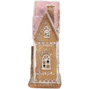 Clayre & Eef 6PR5857 Decorazione Casa con LED 21x8x20 cm Marrone Rosa
