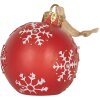 Clayre & Eef 6PR5858 Decorazione Ornamento Palla di Natale con LED Ø 12x14 cm