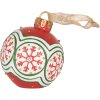 Clayre & Eef 6PR5859 Decorazione Ornamento Sfera di Natale con LED Ø 12x14 cm