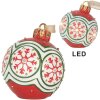 Clayre & Eef 6PR5859 Decorazione Ornamento Sfera di Natale con LED Ø 12x14 cm