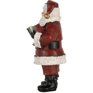 Clayre & Eef 6PR5863 Decorazione Babbo Natale con Libro 10x10x21 cm