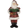 Clayre & Eef 6PR5863 Decorazione Babbo Natale con Libro 10x10x21 cm