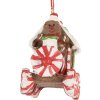 Clayre & Eef 6PR5864 Decorazione Ornamento Locomotiva 9x5x9 cm Marrone-rossa