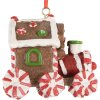 Clayre & Eef 6PR5864 Decorazione Ornamento Locomotiva 9x5x9 cm Marrone-rossa